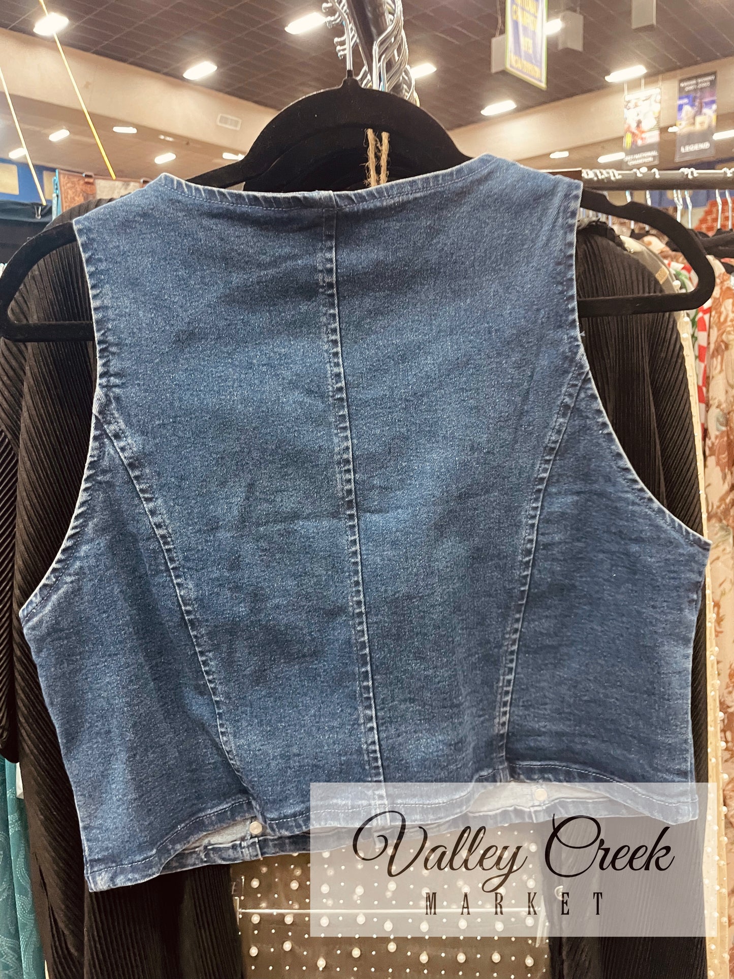 Denim concho vest