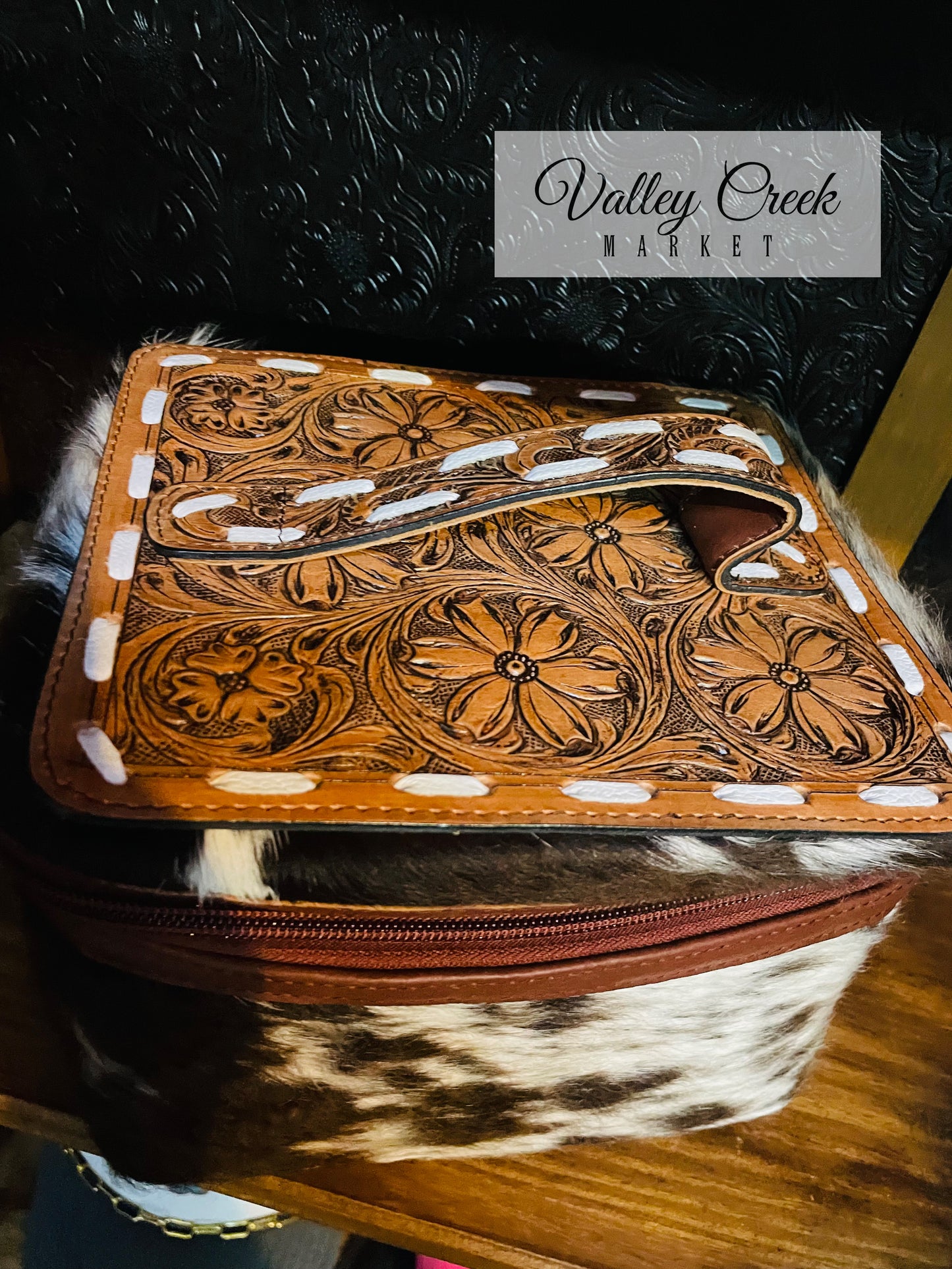 Cowhide Cosmetic Bag