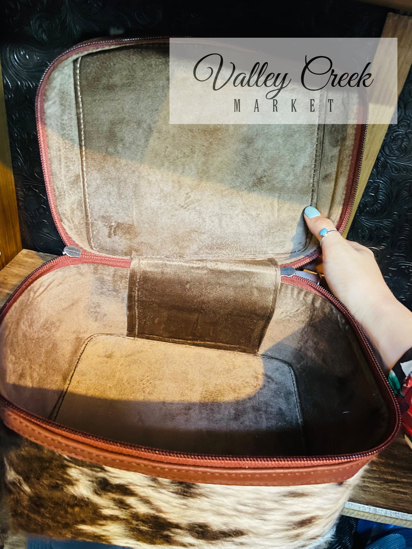 Cowhide Cosmetic Bag