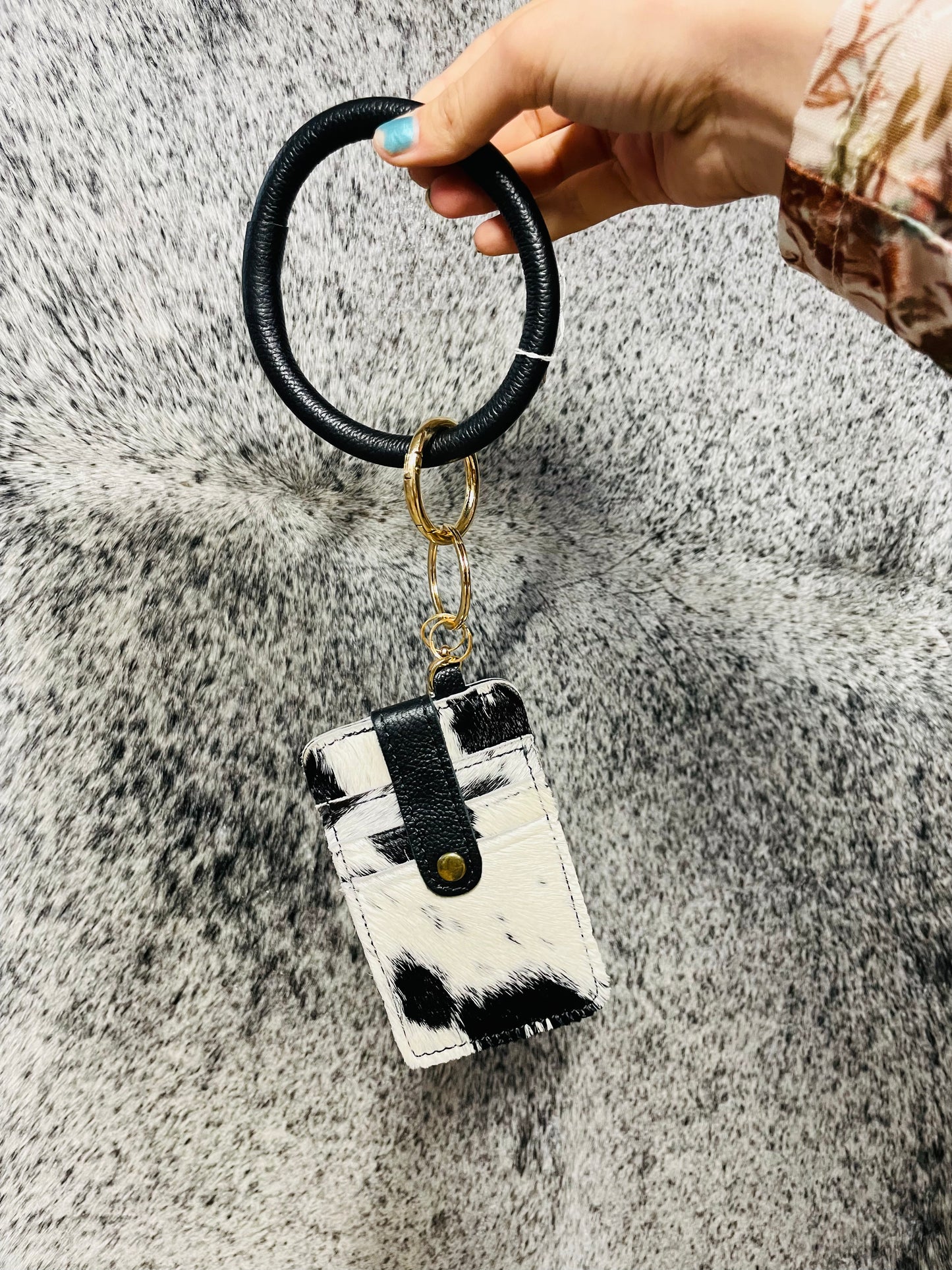 Cowhide Wristlet Cardholder