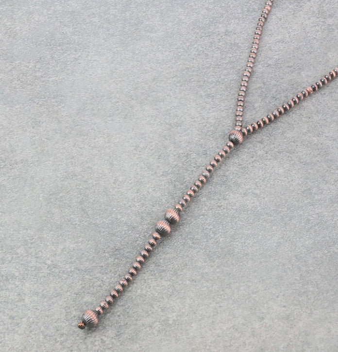 Lariat Graduated Bead Necklace