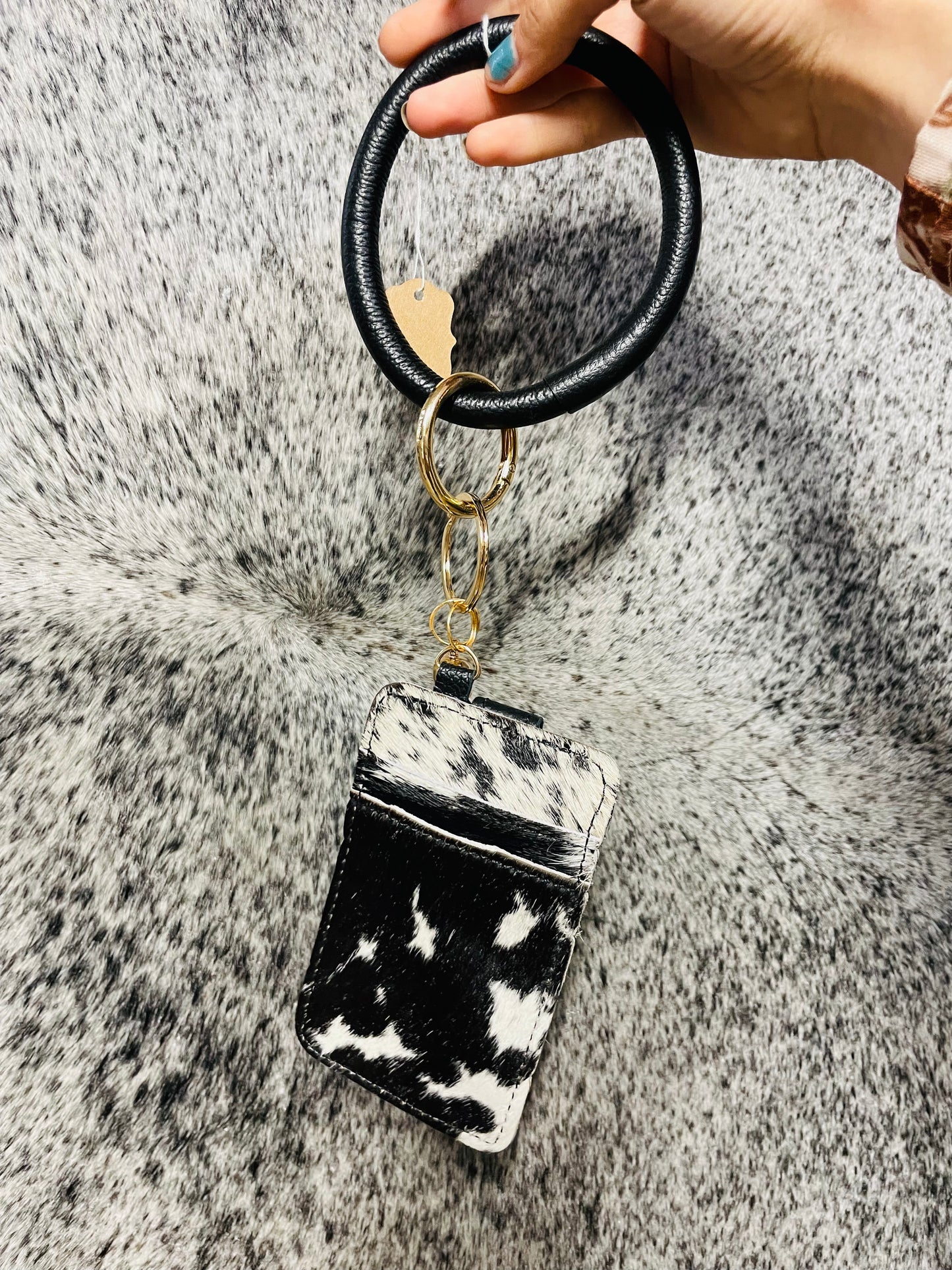 Cowhide Wristlet Cardholder