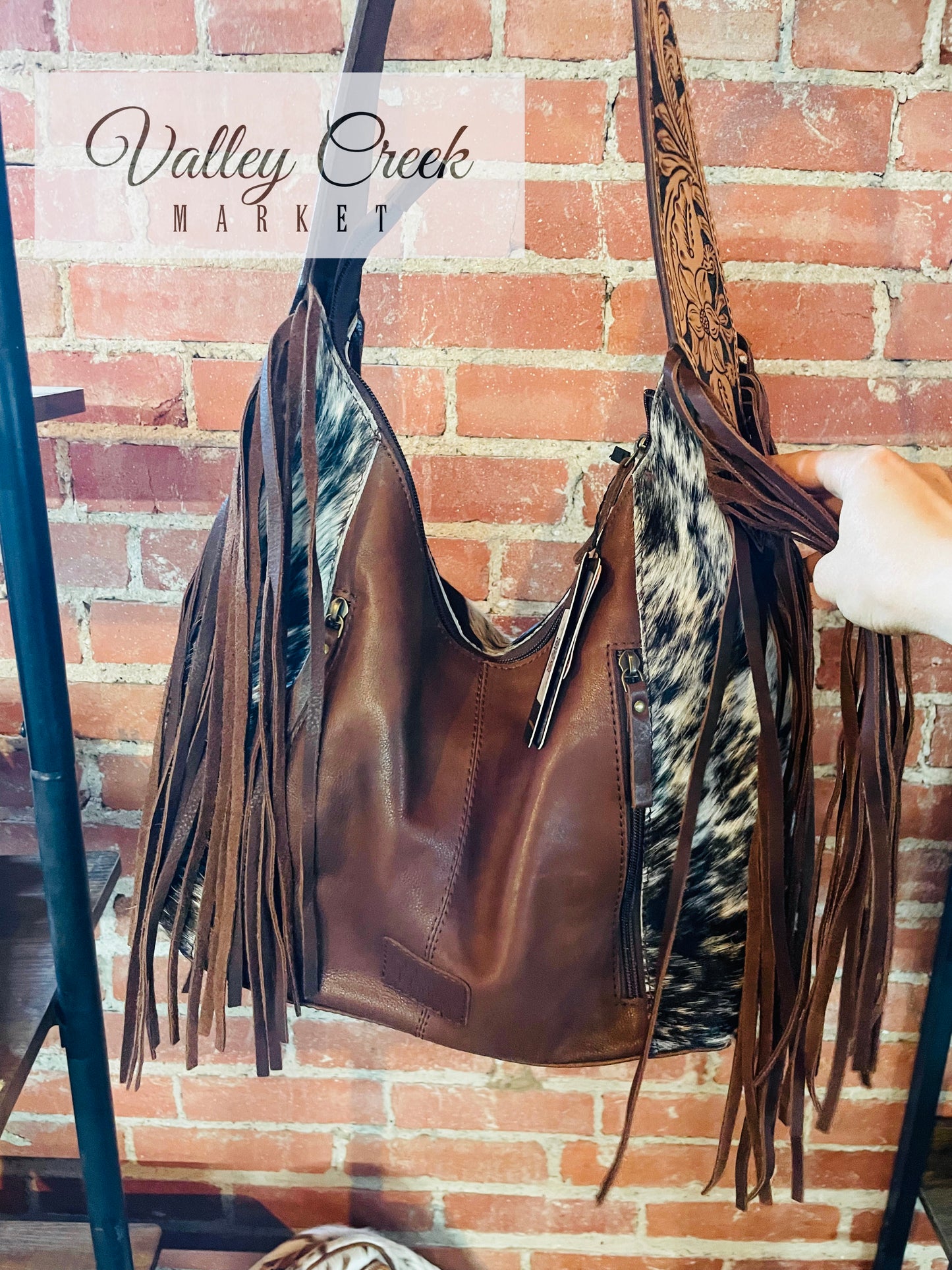 Genuine Cowhide Fringe Purse