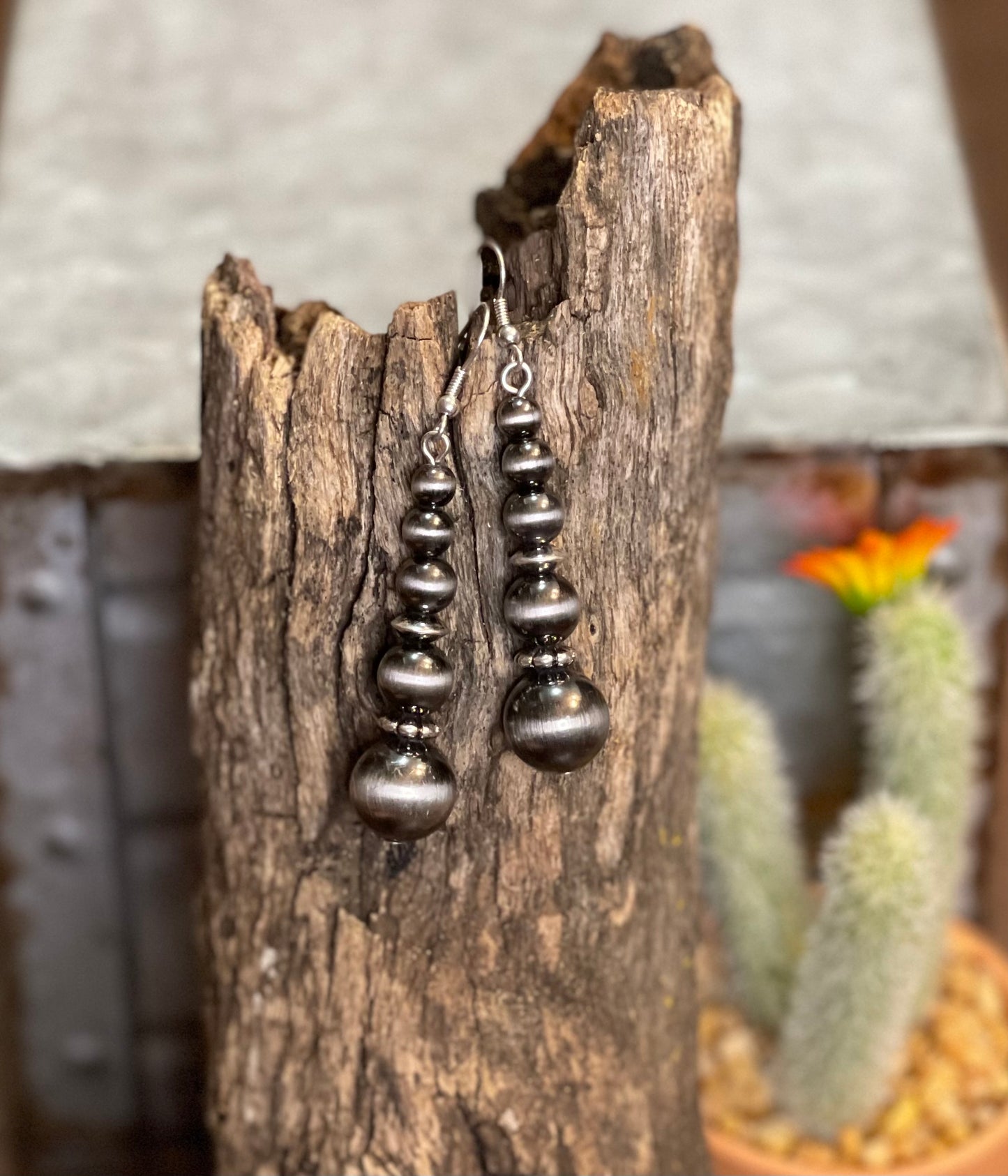 Graduated Copper Dangle Earrings