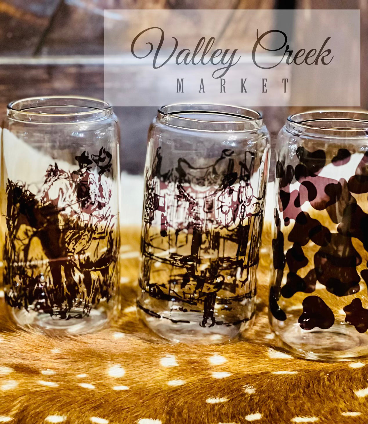 Saddles Glass Can Cup