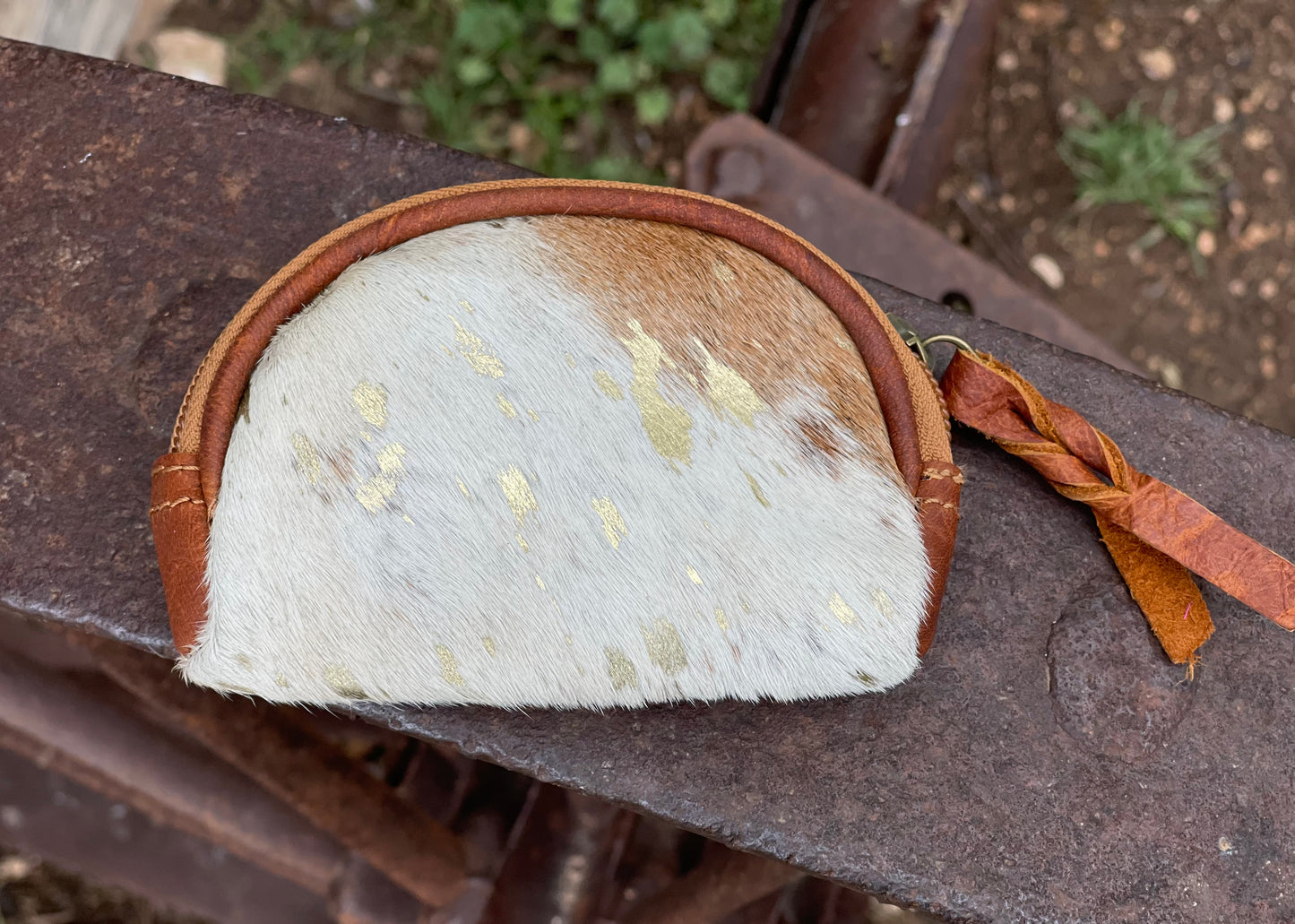 American Darling Cowhide Zipper Card Holder/Coin bag