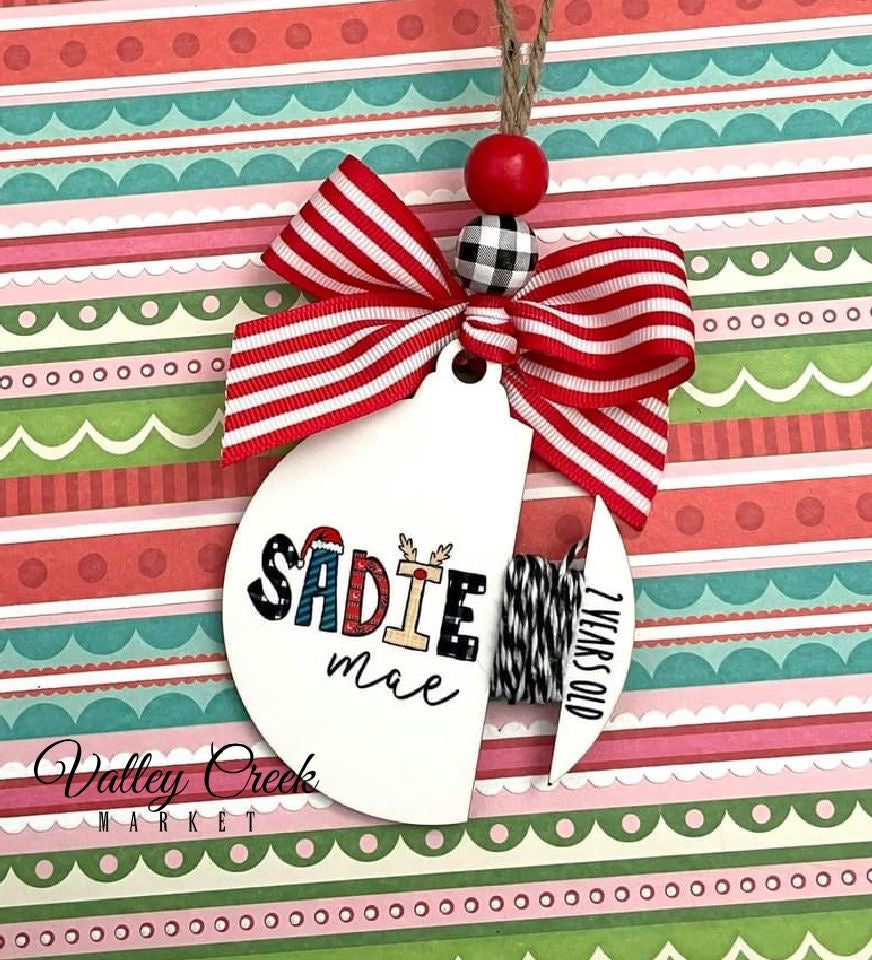 Christmas Alpha Mix Personalized Ornament