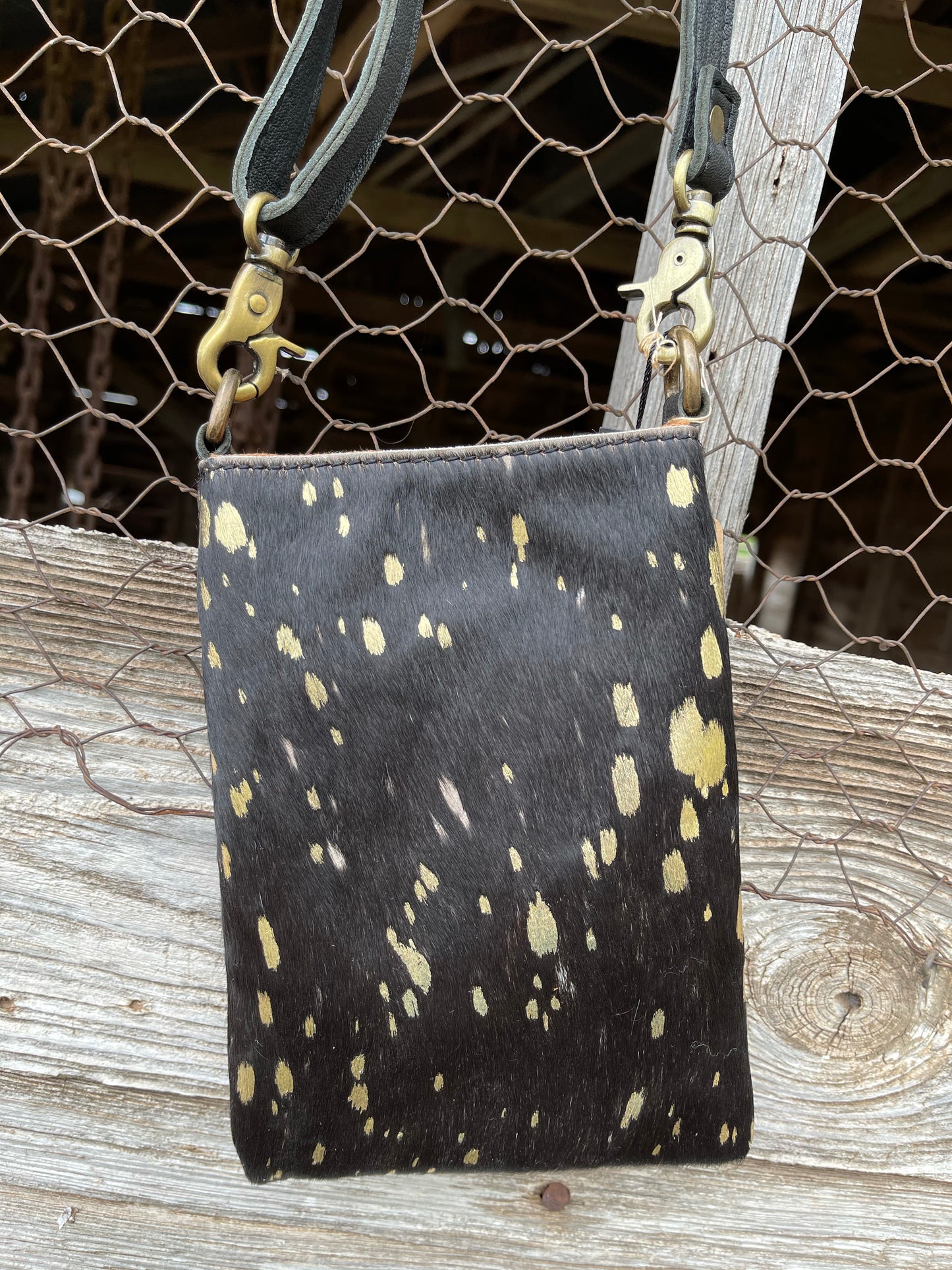 American Darling Black acid wash crossbody