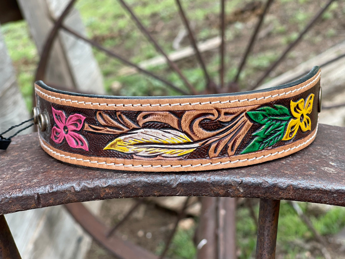 American Darling Multi color tooled bracelet