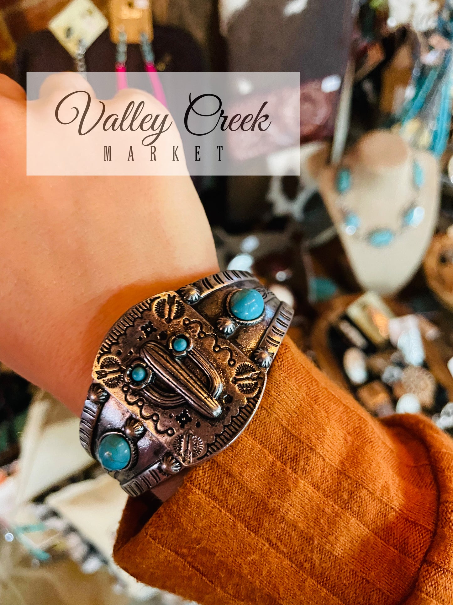 Cactus Engraved Bracelet