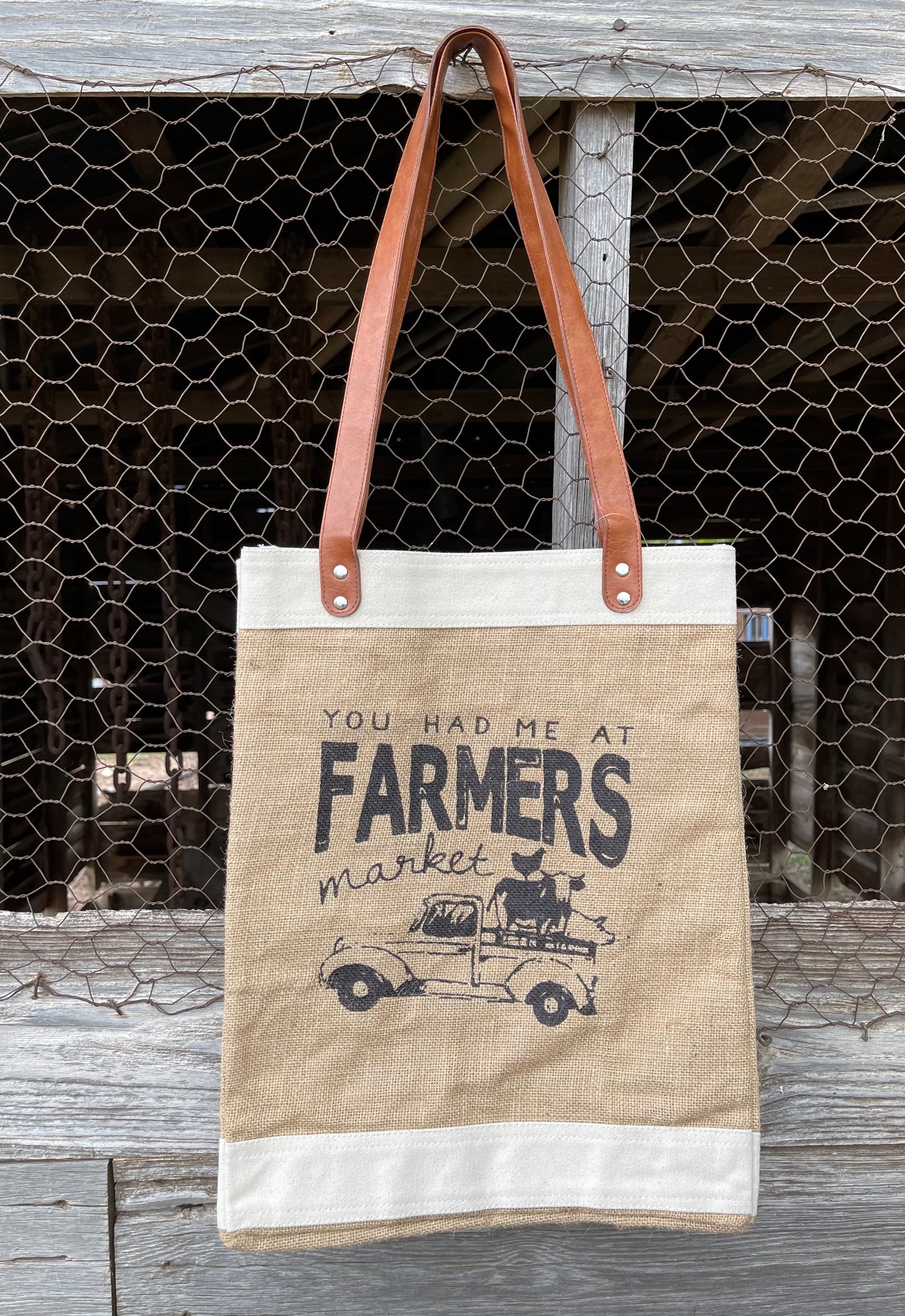 Burlap tote/shopping bags