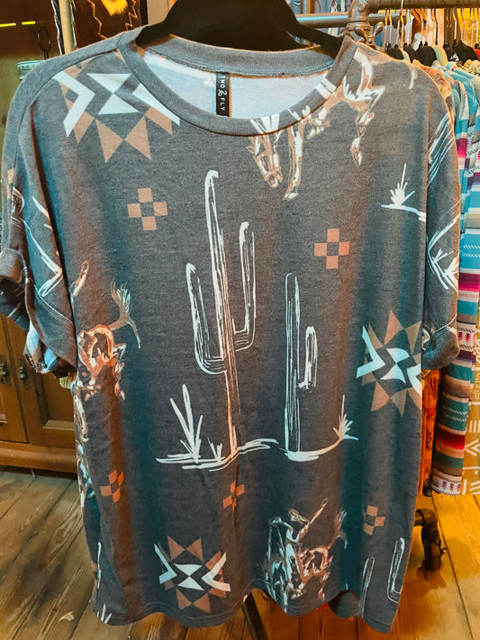 Cactus Cowgirl Top
