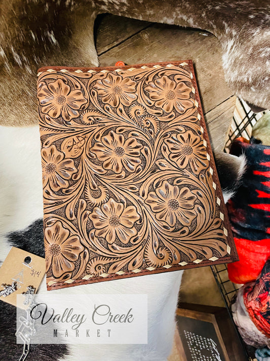 Tooled Leather Journal Case