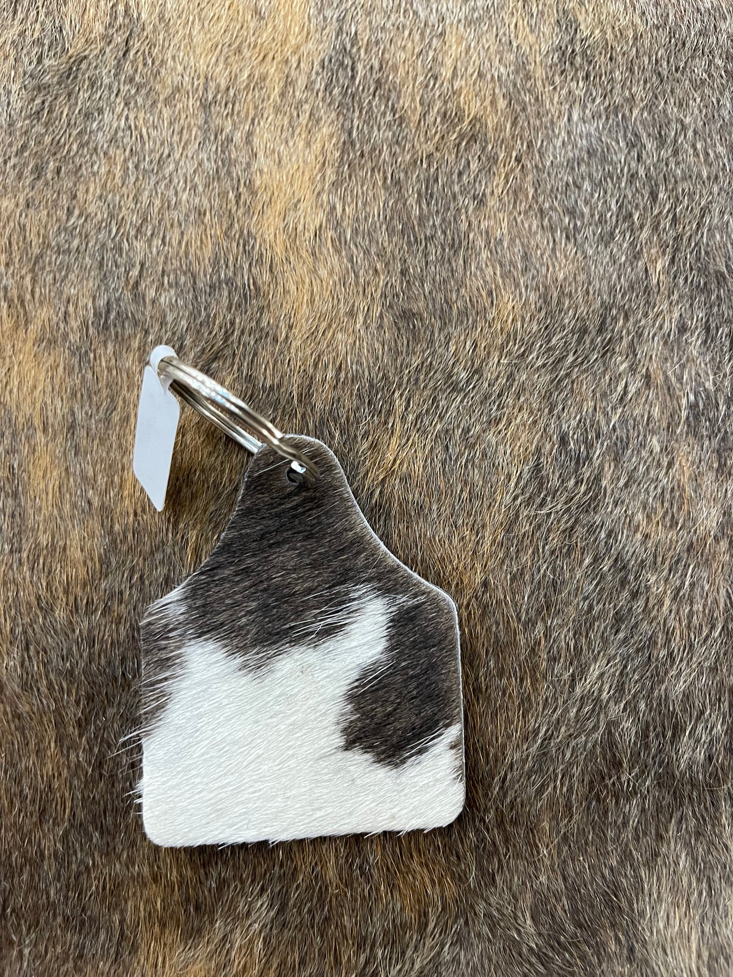 Cowhide keychain fob