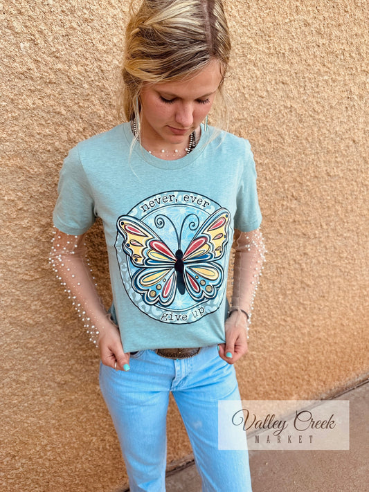 Never Give Up Graphic Tee