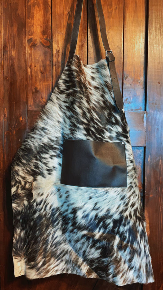 Dark Cowhide Apron