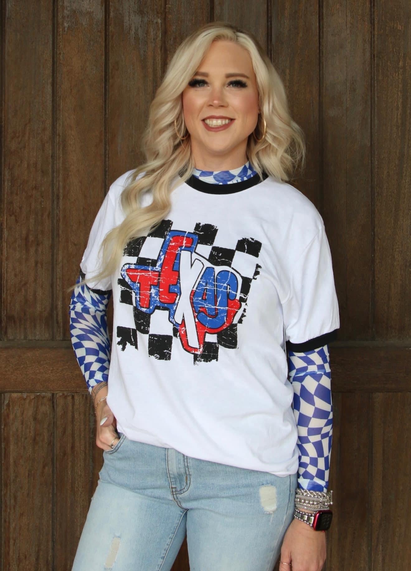 Checkered Mesh Top