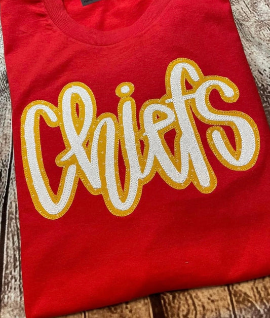 Double Appliqué Script Mascot Shirts