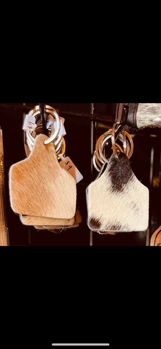 Cowhide Keychain