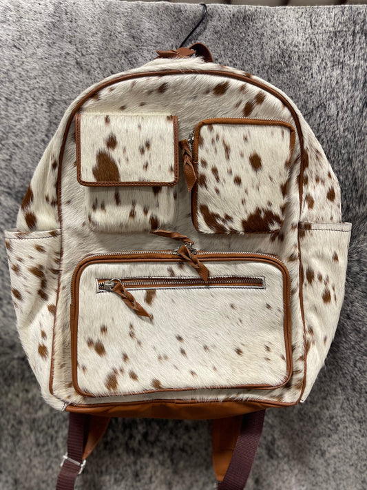 Large Tan Cowhide Backpack
