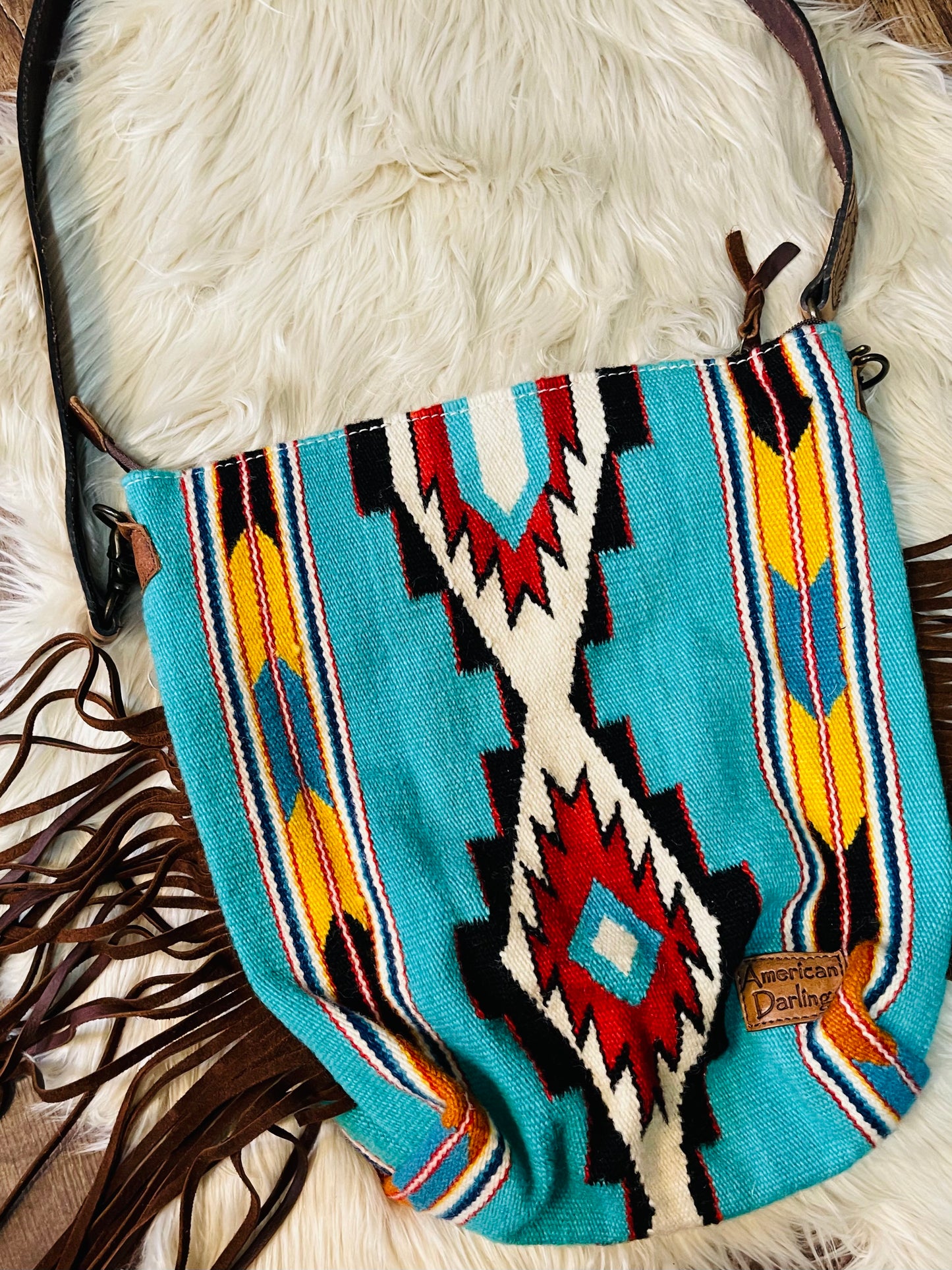 Georgia Saddle Blanket Handbag with fringe